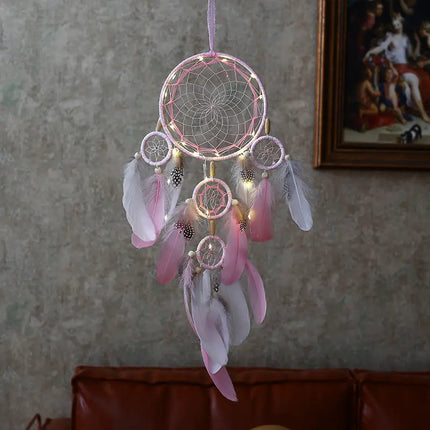 2023 New Dream catchers Retro 5 Ring Dream Catchers Home Decoration Indians Natural Stone Tree of Life Dreamcatcher Wall Hanging