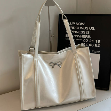 PU Leather Bow Shoulder Bag