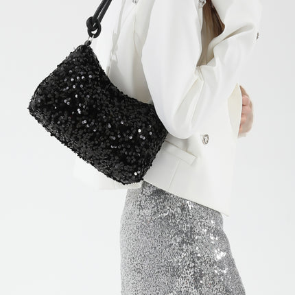 Sequin Double Strap Shoulder Bag