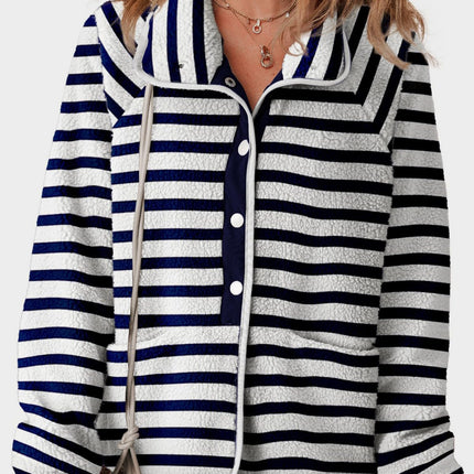 Pocketed Half Snap Sherpa Jacket