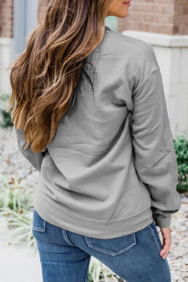 Sequin Baseball Long Sleeve Sweatshirt