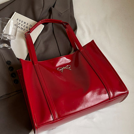 PU Leather Bow Shoulder Bag