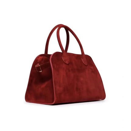 2023 Margaux15 Handbag Cowhide High-Capacity Commuter Bag the Suede Row lcu Soft