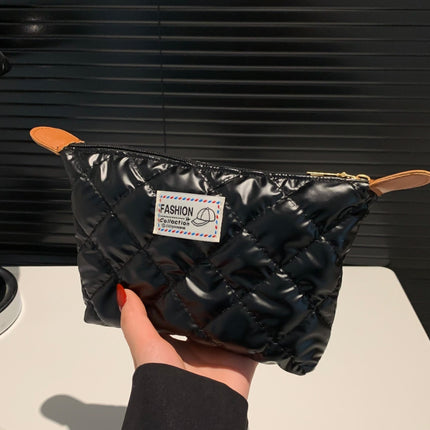 Solid Quilted Clutch with Zipper