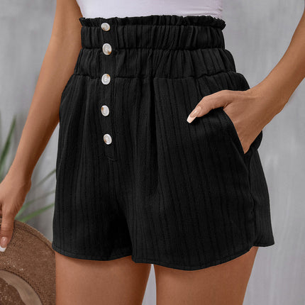 Pocketed High Waist Shorts