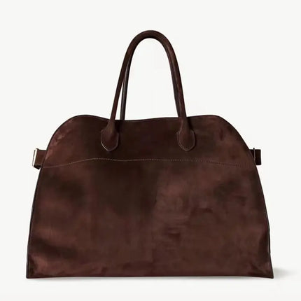 2023 Margaux15 Handbag Cowhide High-Capacity Commuter Bag the Suede Row lcu Soft