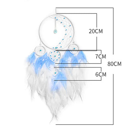 2023 New Dream catchers Retro 5 Ring Dream Catchers Home Decoration Indians Natural Stone Tree of Life Dreamcatcher Wall Hanging