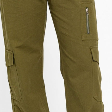 Tasha Apparel High Waisted Wide Leg Cargo Pants with Pockets