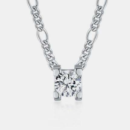 2 Carat Moissanite 925 Sterling Silver Pendant Necklace