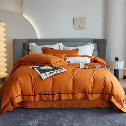 New 1000TC Egyptian Cotton Bedding Sets Luxury Jacquard Duvet Cover Flat sheet Pillowcase