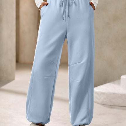 Drawstring Joggers with Pockets