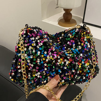 Sequin Removable Strap Shoulder Bag