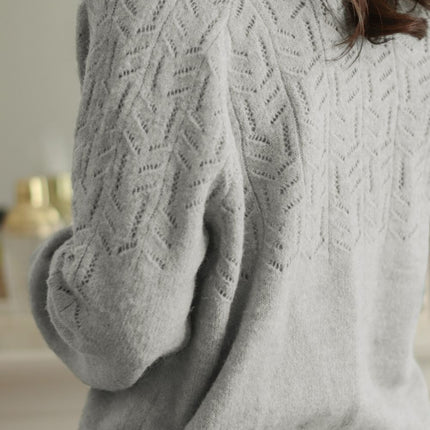Openwork Button Down Long Sleeve Cardigan - Vickie Lynn's