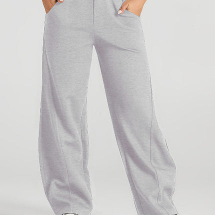 Elastic Waist Sweatpants with Pockets