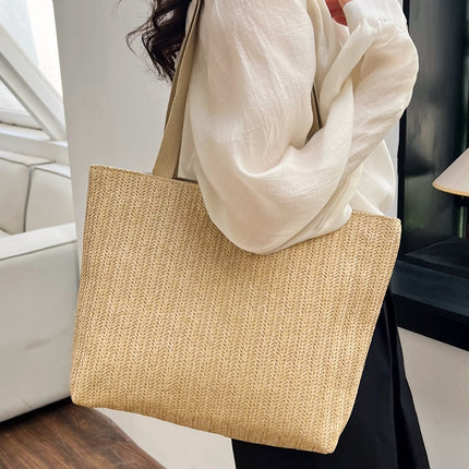 Straw Woven Tote Bag