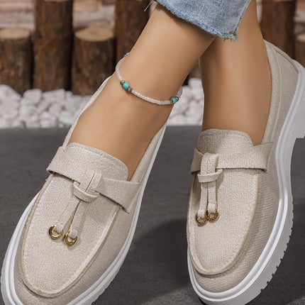 Round Toe Flat Slip-Ons