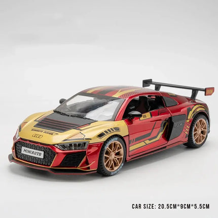 MINI AUTO 1:24 Simulation AUDI R8 IRON Alloy Sport Cars Toy Diecasts Vehicles Metal Model Car Decoration For Kids Gift Boy Toy
