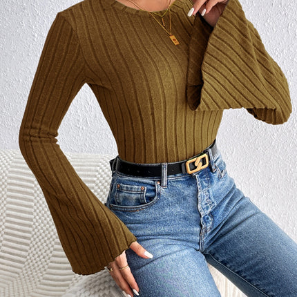 Round Neck Flare Sleeve T-Shirt