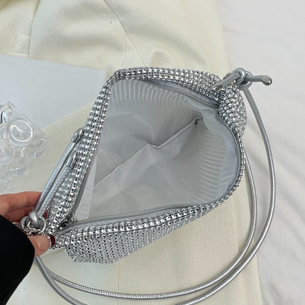 Rhinestone Knotted Strap Crossbody Bag