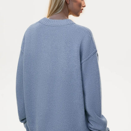 Basic Bae Round Neck Dropped Shoulder Sweater