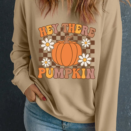 Pumpkin Graphic Long Sleeve Sweatshirt