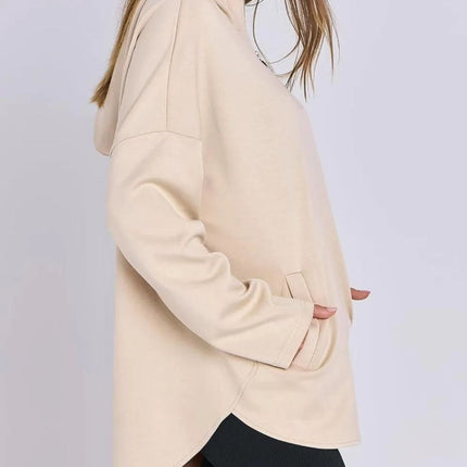 Quarter Zip Long Sleeve Hoodie