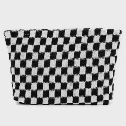 Zenana Checkered Makeup Clutch Bag