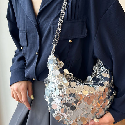 Sequin Chain Crossbody Bag