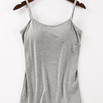 Scoop Neck Adjustable Strap Cami