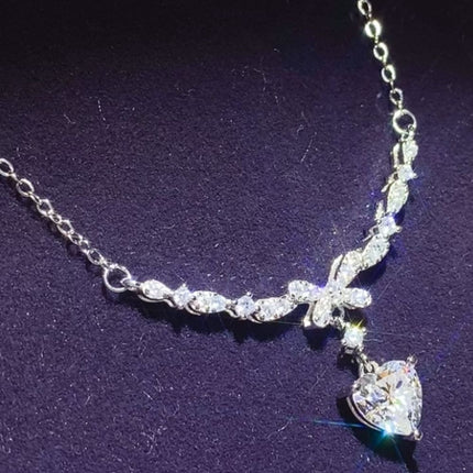 1 Carat 925 Sterling Silver Moissanite Necklace