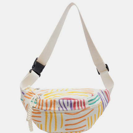 Printed Adjustable Strap Sling Bag