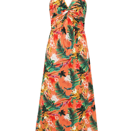 Twisted Printed V-Neck Cami Dress