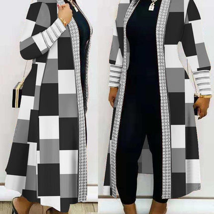 Abrigo Gabardina holgada con costuras de manga larga