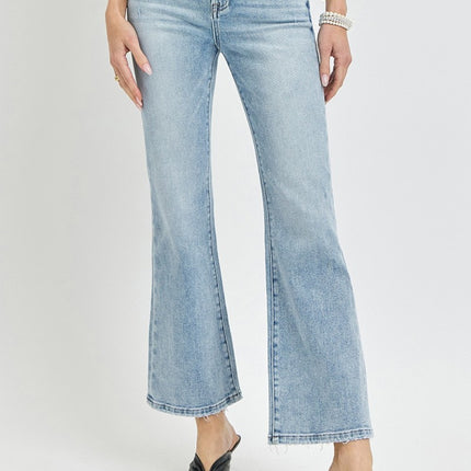 RISEN Full Size High Rise Ankle Flare Jeans