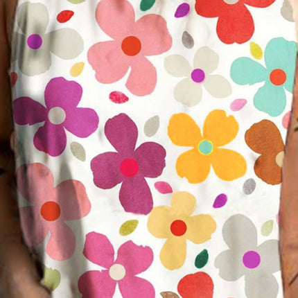Flower Printed Round Neck Tank