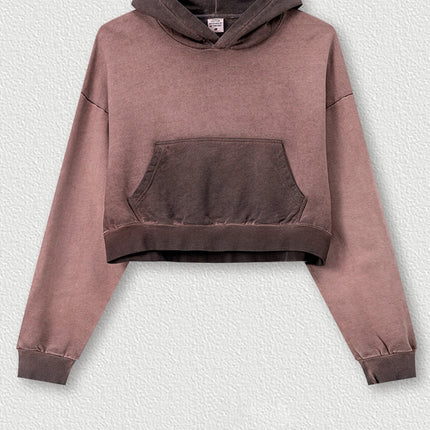 Basic Bae Kangaroo Pocket Long Sleeve Cropped Hoodie