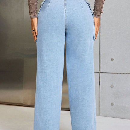 Wide Leg Jeans with Pockets