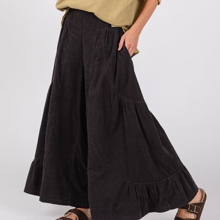 SAGE + FIG High Rise Corduroy Wide Leg Pants