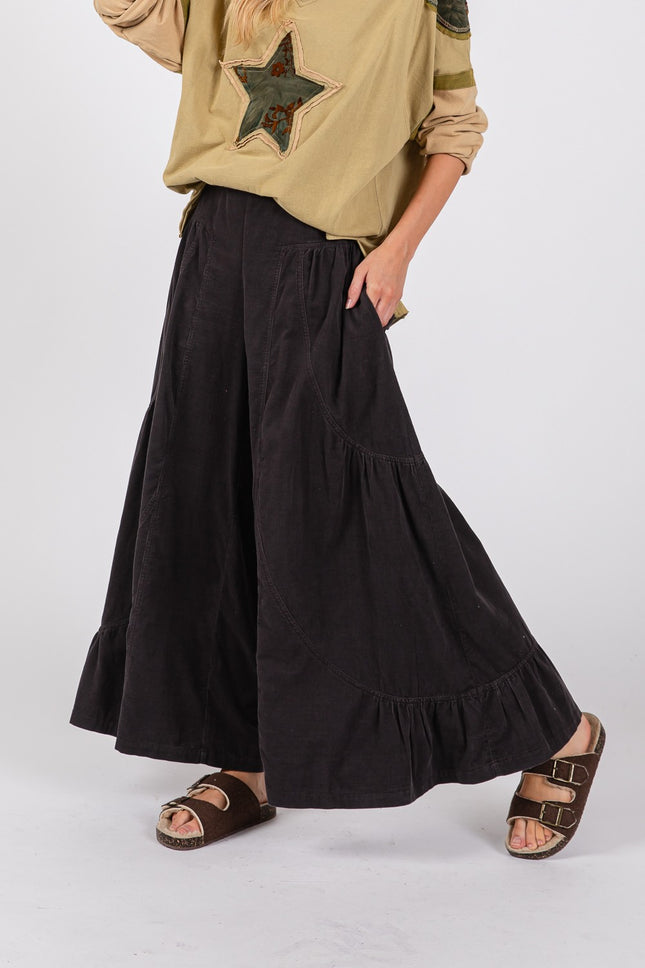 SAGE + FIG High Rise Corduroy Wide Leg Pants