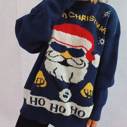 Santa Round Neck Long Sleeve Sweater