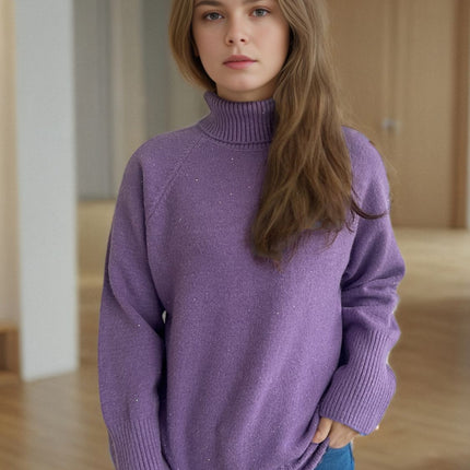 Turtleneck Raglan Sleeve Sweater