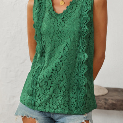 Mandy Lace V-Neck Tank