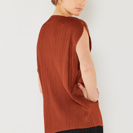 Marina West Swim Rib Pleated Oversized Dolman Sleeve Top