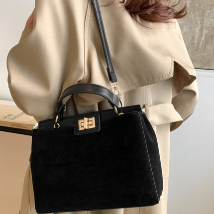 Solid Color Handbag with Removable Strap