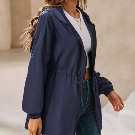 Outdoor Waterproof Long Sleeve Hooded Windbreaker