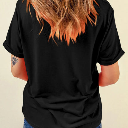 Bow Round Neck Short Sleeve T-Shirt