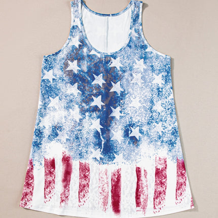 US Flag Scoop Neck Tank