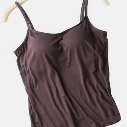 Scoop Neck Cami with Bra - Vickie Lynn's