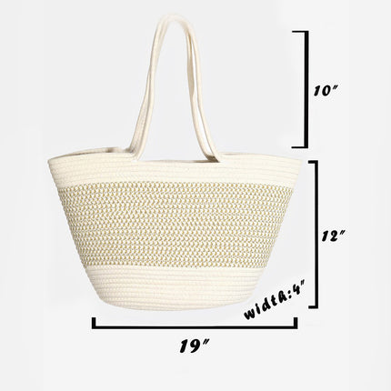 Fame Braid Pattern Beach Tote Bag