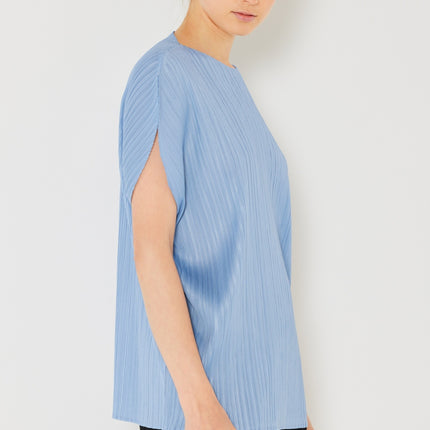 Marina West Swim Rib Pleated Oversized Dolman Sleeve Top